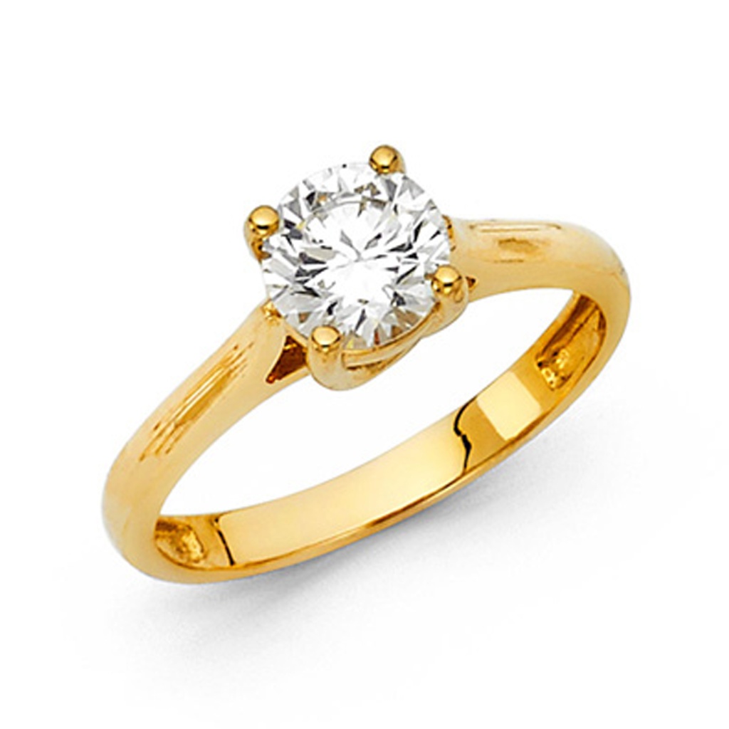 1-Ct Trellis Round-Cut Cz Wedding Ring In 14k